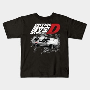 Initial D FC RX7 Drifting - Ryosuke Takahashi RedSuns Kids T-Shirt